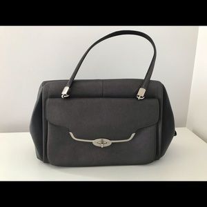 Coach Madison 25162 Satchel Purse Grey/Black